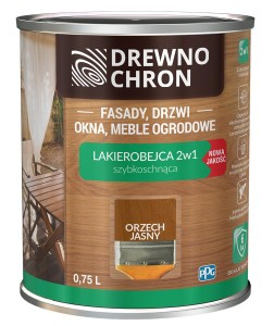 Drewnochron Lakierobejca 2w1 0,75l Orzech Jasny