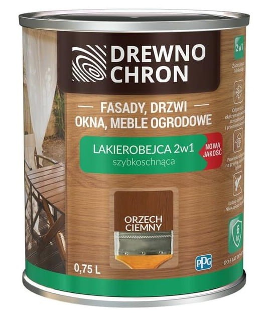 DrewnoChron Lakierobejca 2w1 0,75l Orzech Ciemny