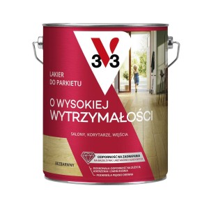 V33 Lakier do parkietu o wysokiej wytrzymałości bezbarwny satyna 2,5L