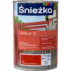 Śnieżka UREKOR 0,8l Podkład antykorozyjny CZERWONY