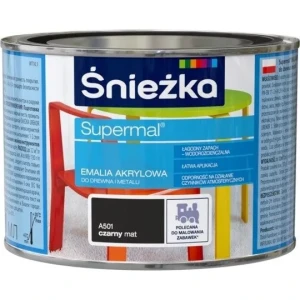 ŚNIEŻKA Eko Supermal Emalia akrylowa 0,4L CZARNY Mat A501
