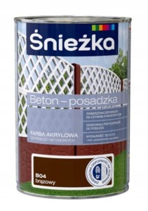 Farba do betonu ŚNIEŻKA BETON POSADZKA 0,8L BRĄZ +