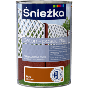 Farba do betonu ŚNIEŻKA BETON POSADZKA 0,8L KLINKIER