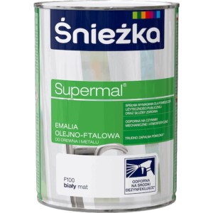 Śnieżka Supermal Emalia 0,8l Biały MAT F100 matowy 