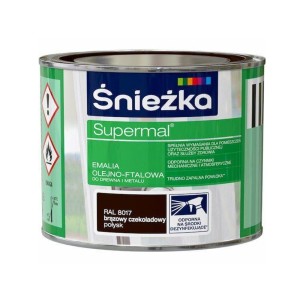 Śnieżka Supermal Emalia 0,2l Brąz Czekolada RAL 8017