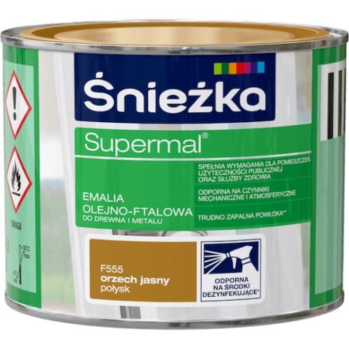 Śnieżka Supermal Emalia 0,2l Orzech Jasny  F555