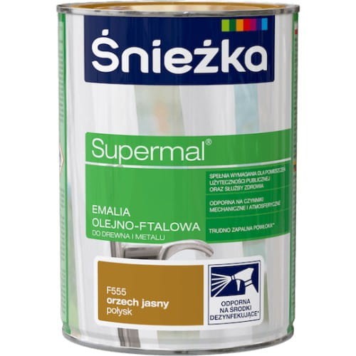 Śnieżka Supermal Emalia ftalowa 5l Orzech Jasny F555
