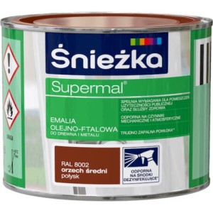 Śnieżka Supermal Emalia 0,2l Orzech Średni RAL 8002
