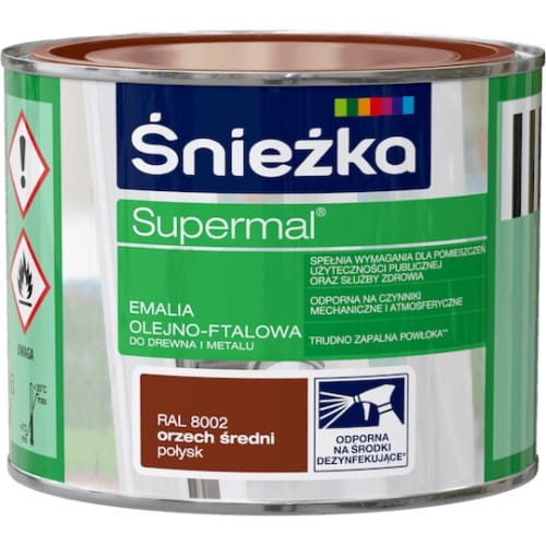 Śnieżka Supermal Emalia 0,2l Mahoń F545
