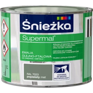 Śnieżka Supermal Emalia 0,2l Popielaty RAL 7023