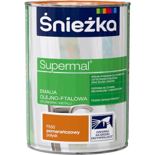 Śnieżka Supermal Emalia 0,8l Pomarańczowy F550