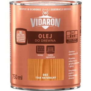 VIDARON Olej do drewna 0,75L Teak Naturalny D02