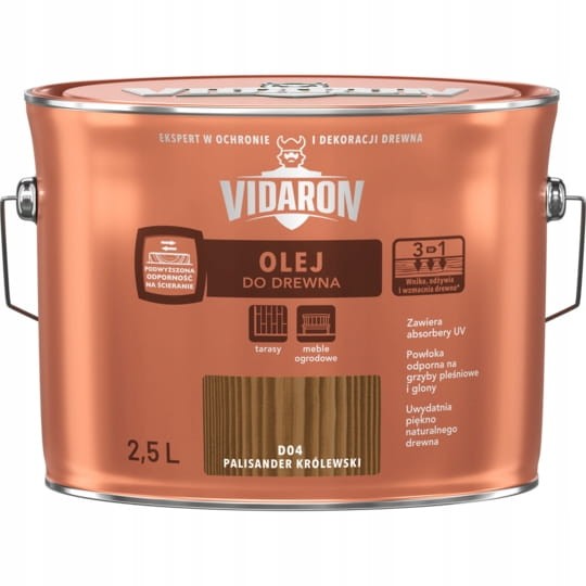 VIDARON Olej do drewna 2,5L Palisander Królewski D04