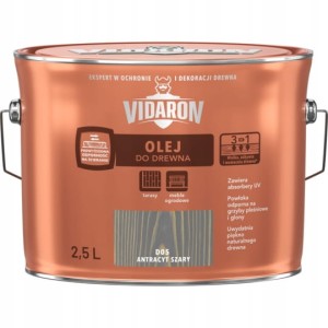 VIDARON Olej do drewna 2,5L Antracyt Szary D05