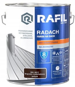 RADACH 5l Brąz Czekolada RAL 8017 Farba na dach PÓŁMAT +