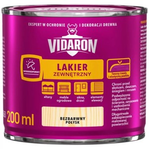 VIDARON Lakier zewnętrzny do drewna 0,2L POŁYSK