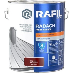 RADACH 5l Wiśniowy RAL 3011 Farba na dach PÓŁMAT