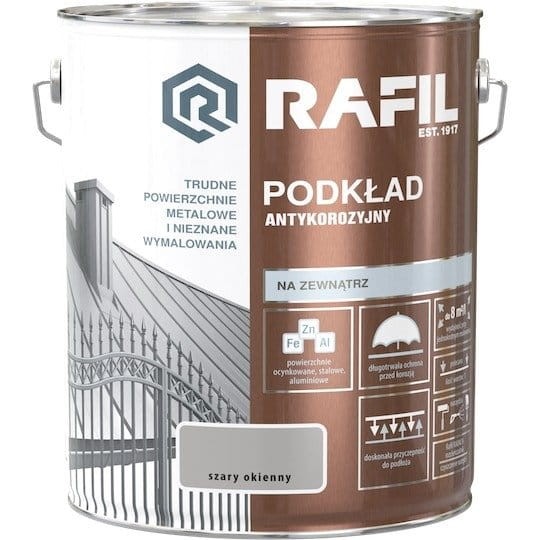 RAFIL Podkład antykorozyjny 0,75L szary okienny RAL 7040