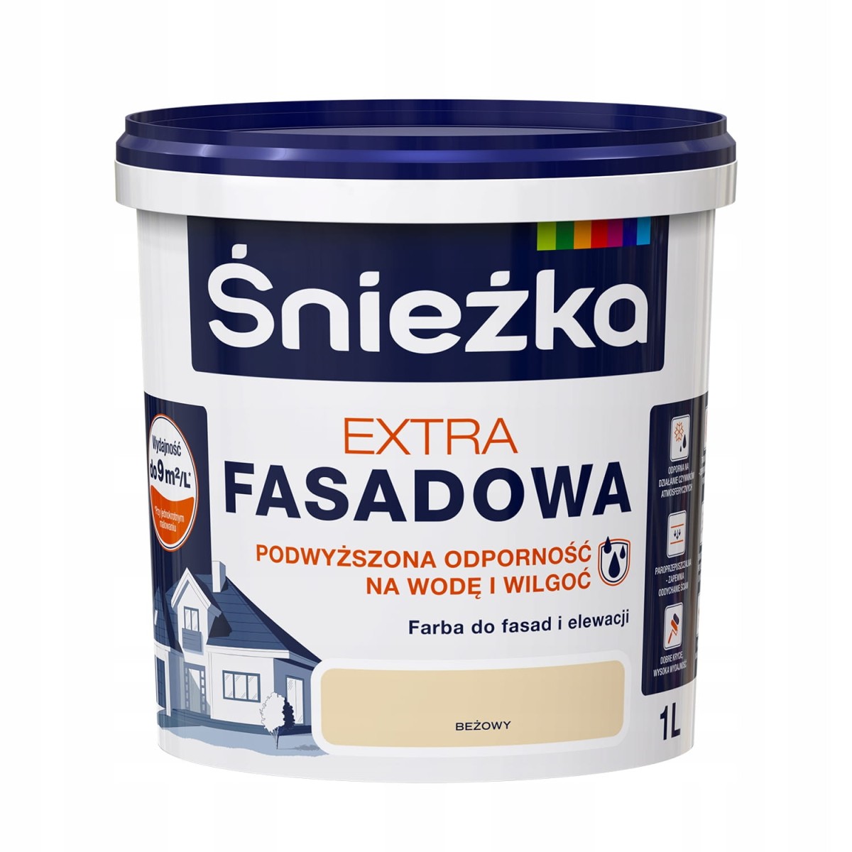 Farba Śnieżka Extra Fasadowa BEŻOWY 1L