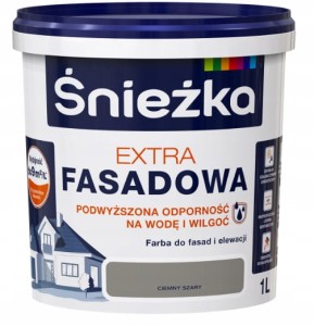 Farba Śnieżka Extra Fasadowa CIEMNY SZARY 1L