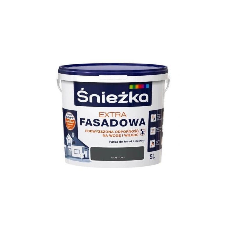 Farba Śnieżka Extra Fasadowa GRAFITOWY 5L