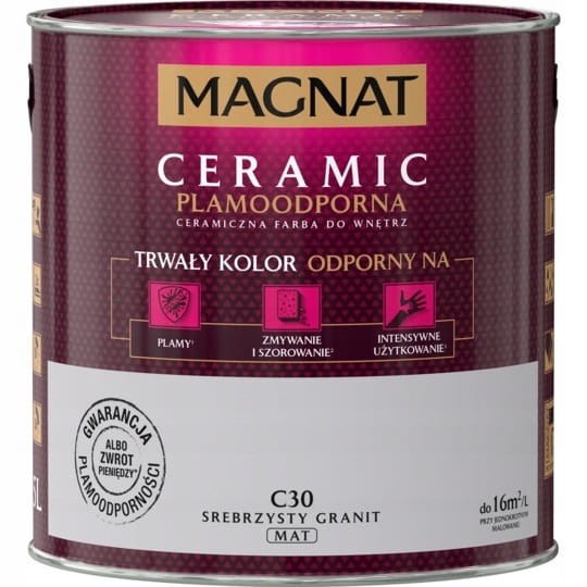 MAGNAT Ceramic Farba ceramiczna srebrzysty granit C30 2,5L