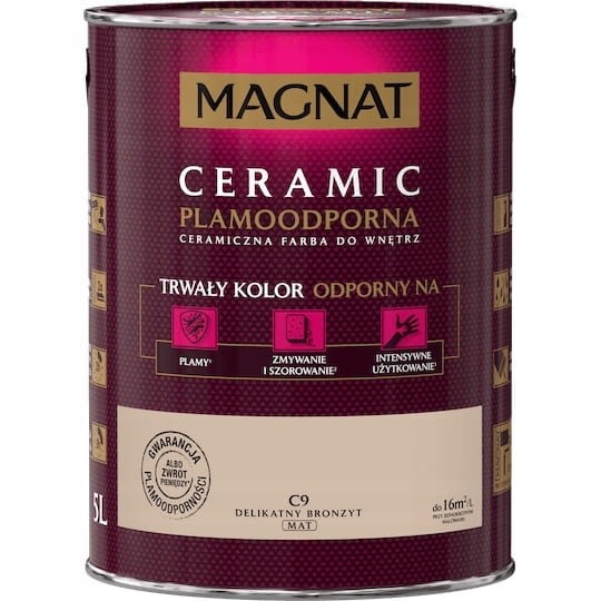 Farba plamoodporna MAGNAT Ceramic delikatny bronzyt C9 5L