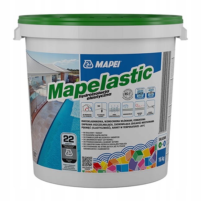 Zaprawa hydroizolacyjna Mapei Mapelastic 16 kg