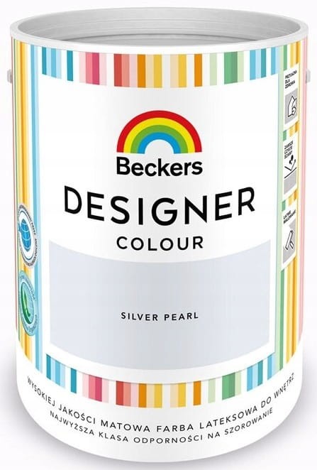 BECKERS DESIGNER Farba lateksowa plamoodporna chłodny szaro-niebieski silver pearl 5L