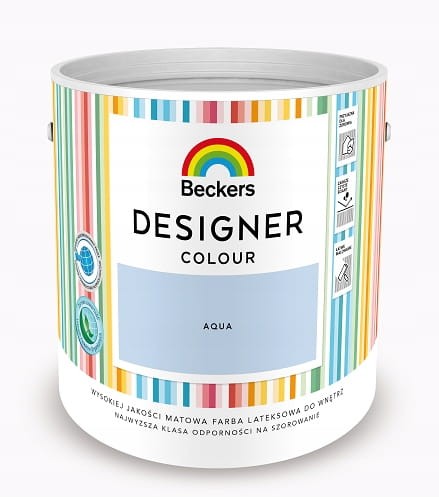 BECKERS DESIGNER Farba lateksowa plamoodporna jany niebieski aqua 2,5L