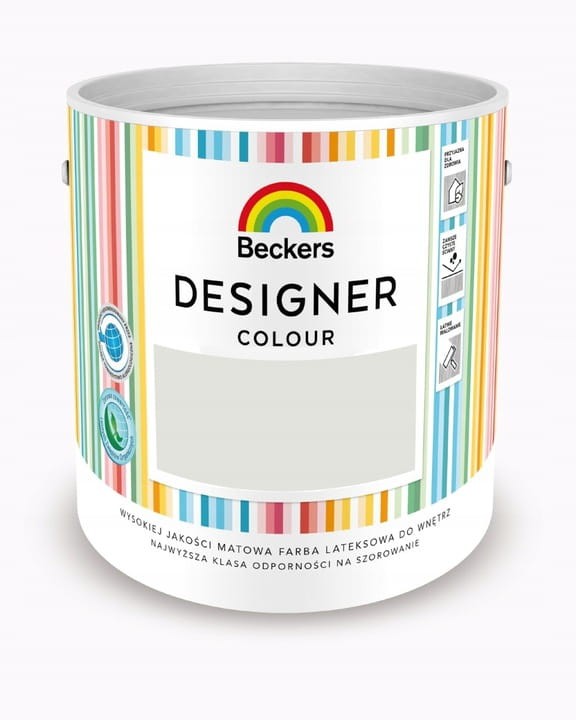 Farba plamoodporna Beckers Designer Colour biało-szary Innocence 2,5 l