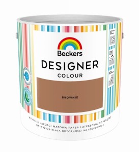Farba plamoodporna Beckers Designer brązowa Brownie 2,5 l