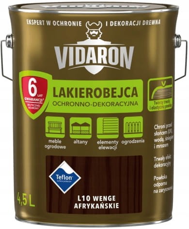  VIDARON Lakierobejca ochronno-dekoracyjna wenge afrykańskie L10 4,5L