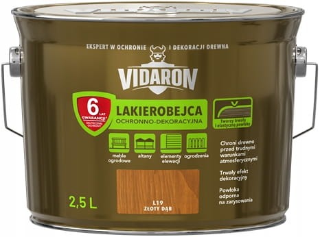  VIDARON Lakierobejca ochronno-dekoracyjna złoty dąb L19 2,5L