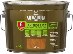  VIDARON Lakierobejca ochronno-dekoracyjna złoty dąb L19 2,5L