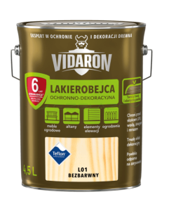  VIDARON Lakierobejca ochronno-dekoracyjna bezbarwna L01 4,5L