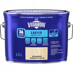 VIDARON Lakier akrylowy do drewna 2,5l POŁYSK +