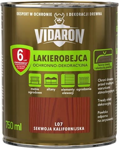 VIDARON Lakierobejca ochronno-dekoracyjna sekwoja kalifornijska L07 750ml