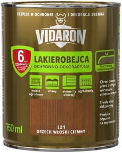 VIDARON Lakierobejca ochronno-dekoracyjna orzech włoski ciemny L21 750ml