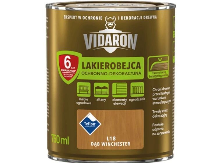 VIDARON Lakierobejca ochronno-dekoracyjna dąb winchester L18 750ml