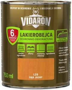 VIDARON Lakierobejca ochronno-dekoracyjna dąb jasny L20 750ml