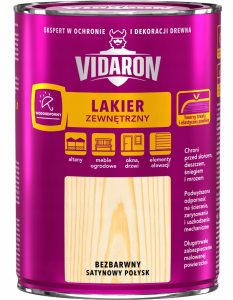 VIDARON Lakier zewnętrzny do drewna 0,75L SATYNA