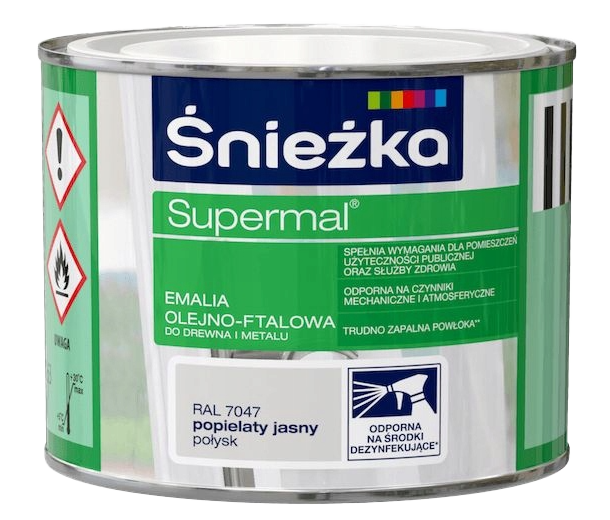 Śnieżka Supermal Emalia 0,2l Popielaty Jasny RAL 7047