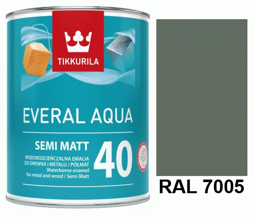 TIKKURILA Everal Aqua Semi Matt [40] 0,9l KOLOR RAL 7005