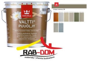 TIKKURILA Valtti Wood Oil 2,7l  Olej do drewna KOLORY gr. III