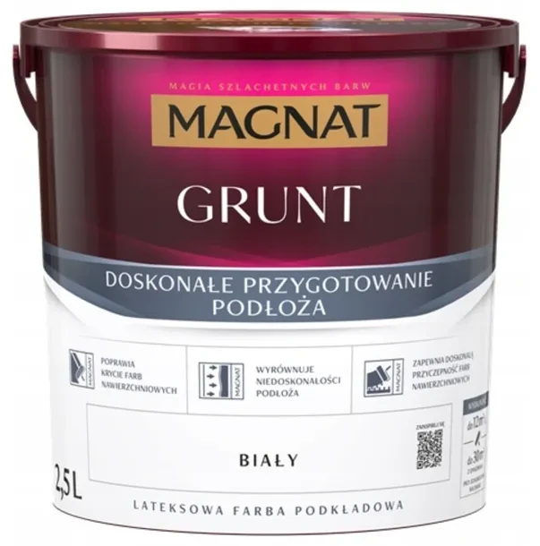 MAGNAT Primer Grunt farba podkładowa biała 5L