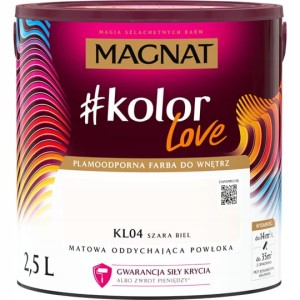 Farba lateksowa plamoodporna Magnat kolorLove szara biel KL04 2,5L