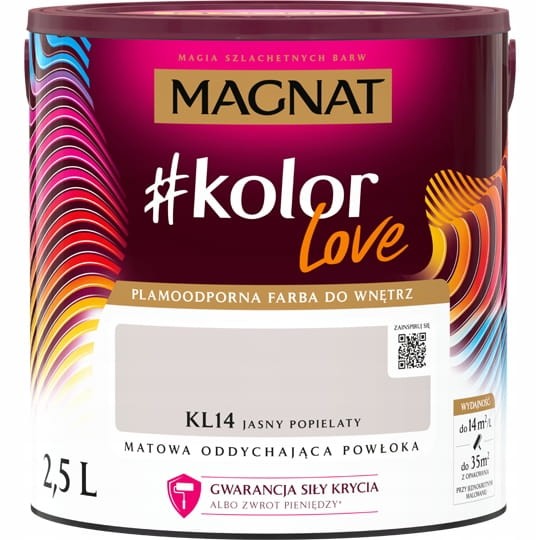 MAGNAT FARBA #kolorLove JASNY POPIELATY KL14 2,5L
