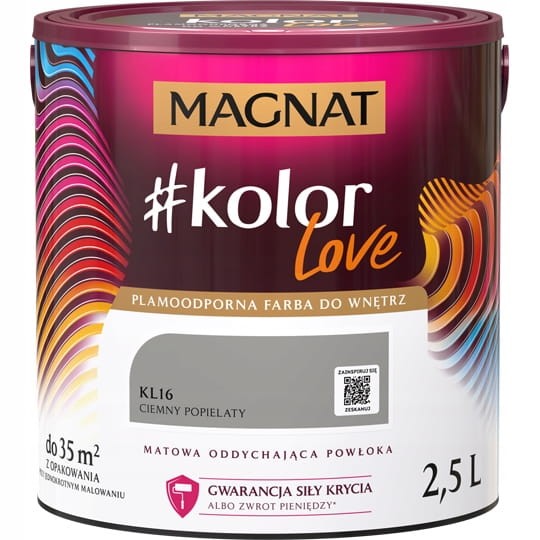 MAGNAT FARBA #kolorLove CIEMNY POPIELATY KL16 2,5L