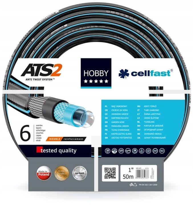 Cellfast Wąż Ogrodowy HOBBY ATS2 1" 50M
